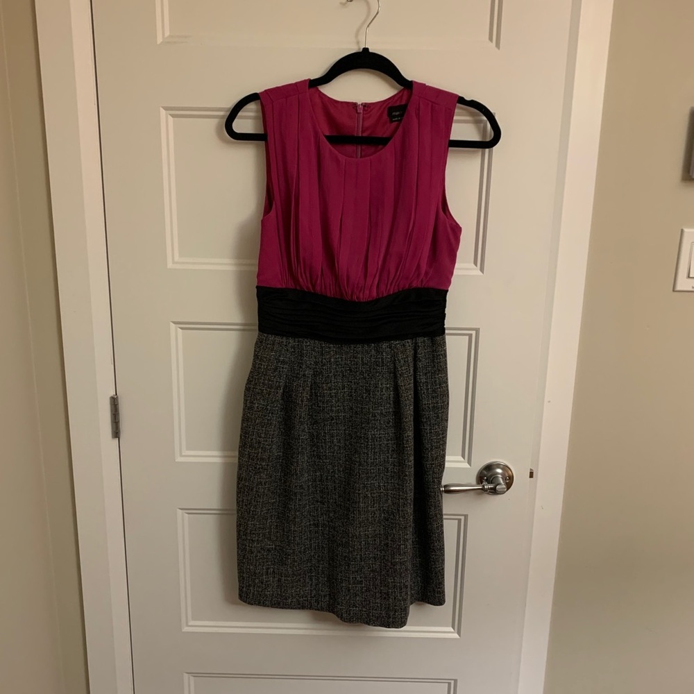 Max and Cleo sleeveless dress with pockets.